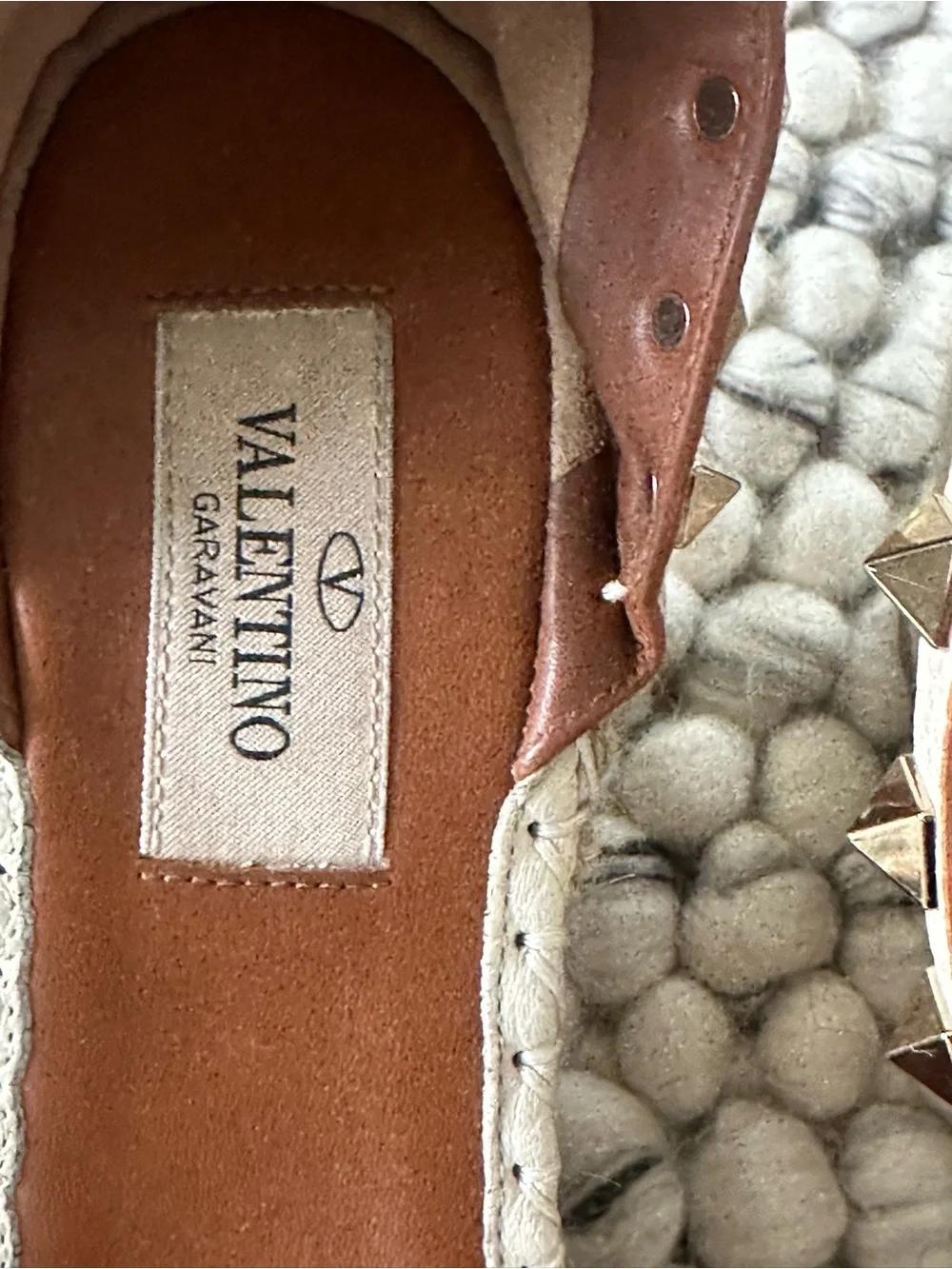 Valentino  Rockstud espadrille  sandal